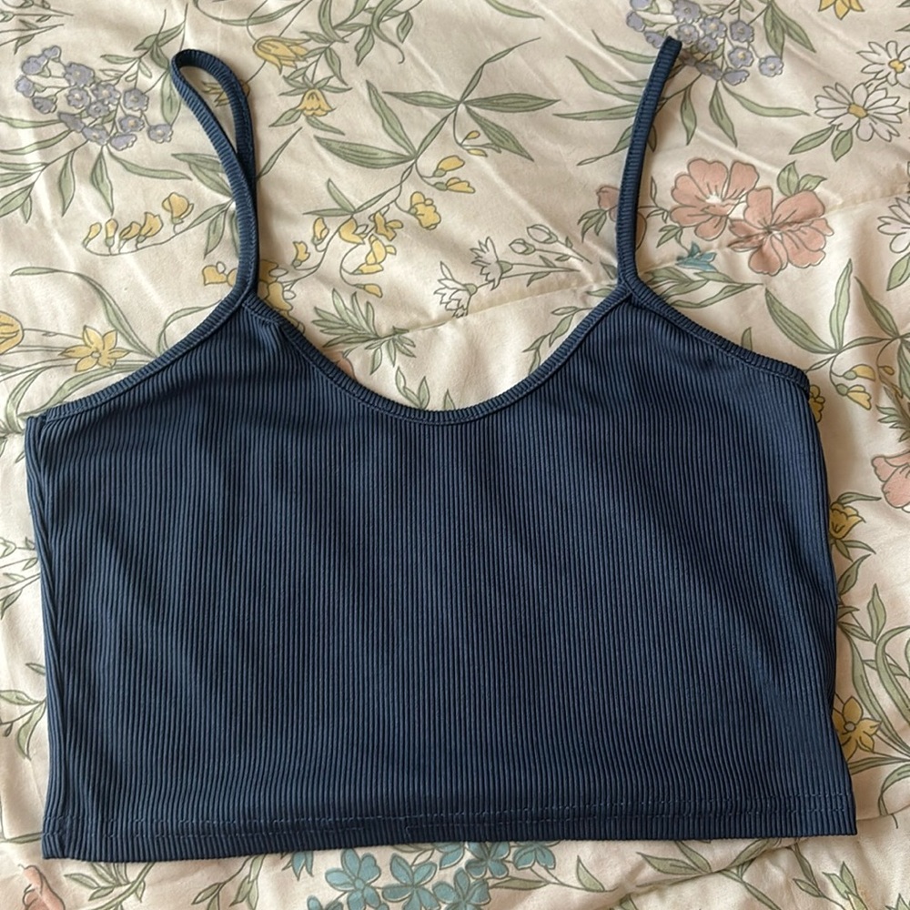 Romwe blue tank top
